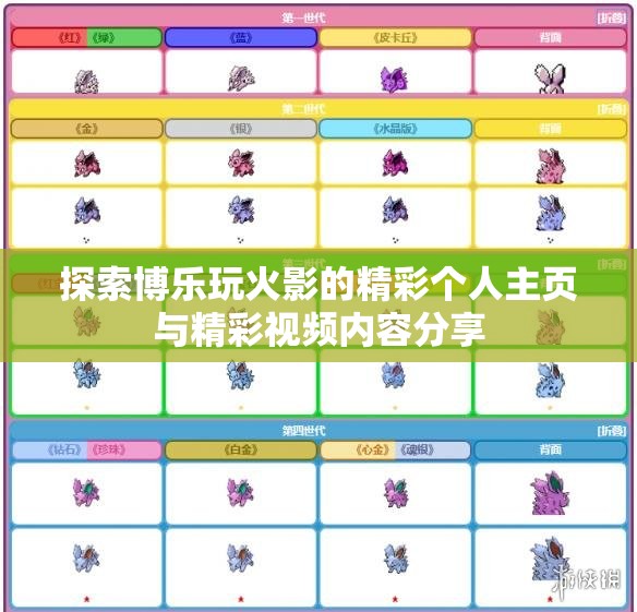 探索博乐玩火影的精彩个人主页与精彩视频内容分享