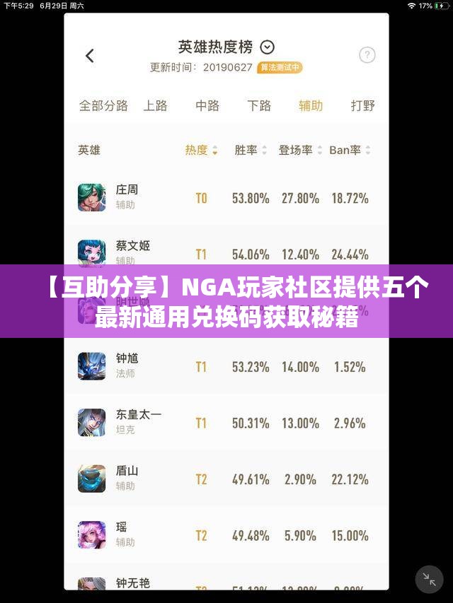 【互助分享】NGA玩家社区提供五个最新通用兑换码获取秘籍