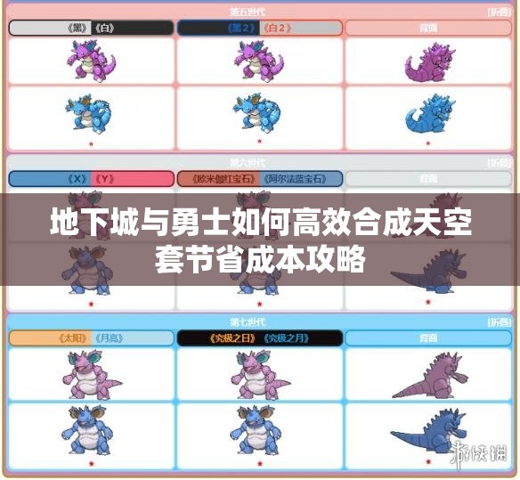 地下城与勇士如何高效合成天空套节省成本攻略